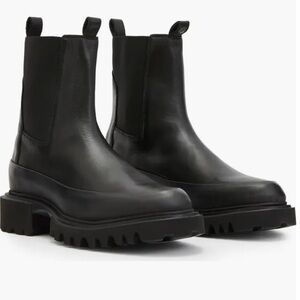 All Saints Harlee Lug Sole Chelsea Boot size 38, euc